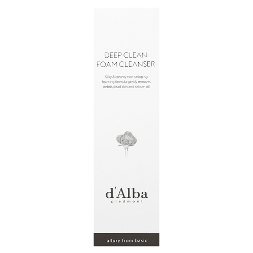 d'Alba, очищающая пенка для глубокого очищения, белый трюфель, 80 мл (2,70 жидк. унции)