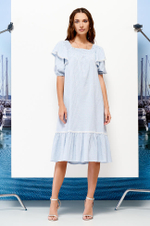 51387 Платье женское (бело-голубой)