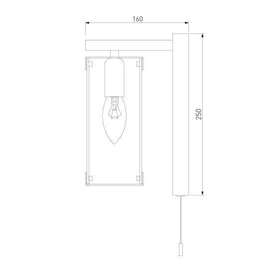 60116/1 / настенный светильник / черный