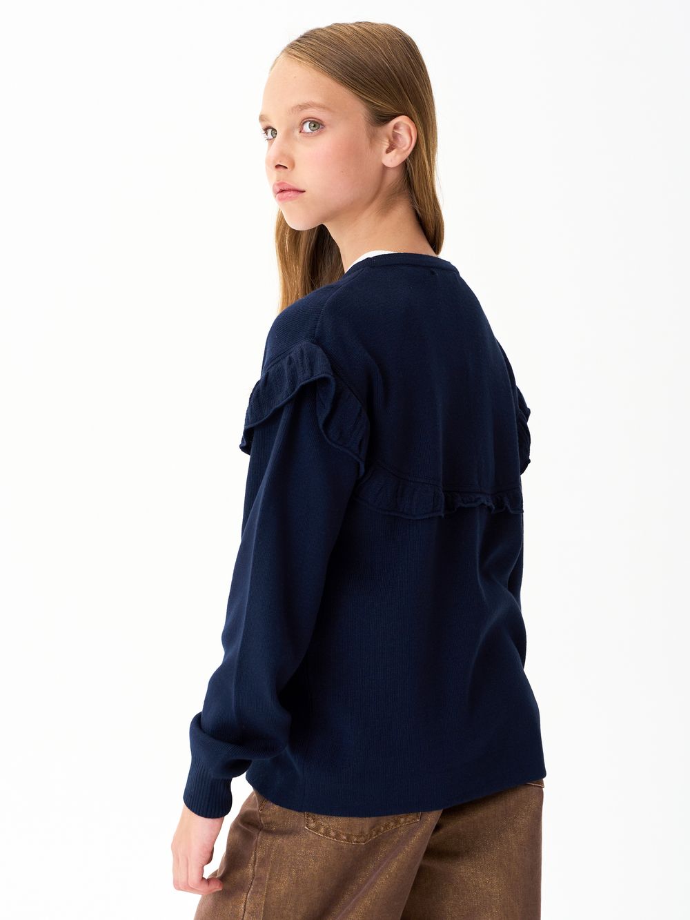 Кардиган для девочки AT1423 синий