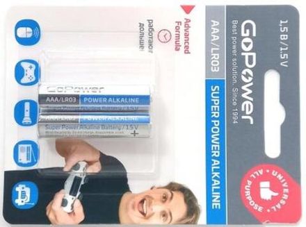 Батарейки GoPower LR03-BL2 (1/12/240)