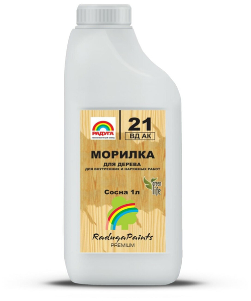 МОРИЛКА ДЛЯ ДЕРЕВА РАДУГА-21 АКРИЛОВАЯ 1Л СОСНА