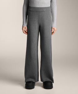 OYSHO Прямые брюки с резинкой по бокам, темно-серый