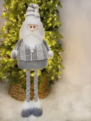 Игрушка Гном телескопический 50-91 см., серый, Christmas DeLuxe (89318)