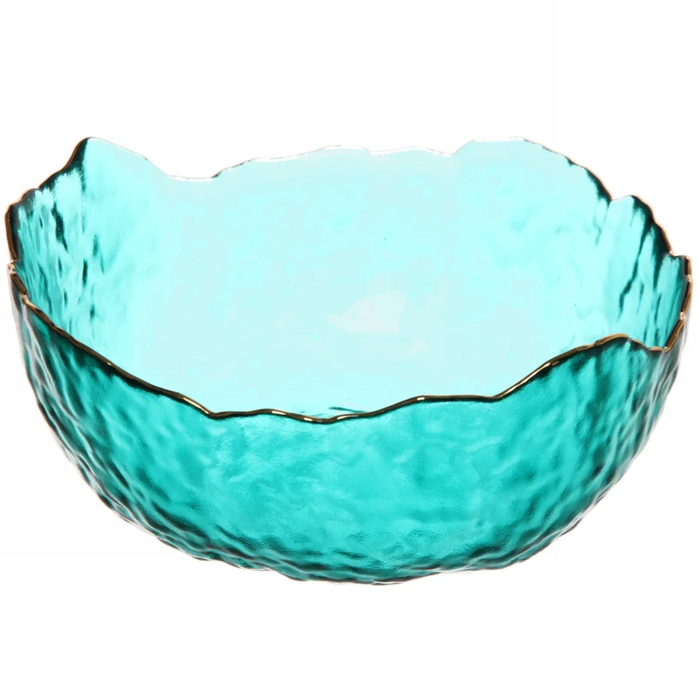 Салатник стеклянный «ICE CRYSTAL» 20см морской