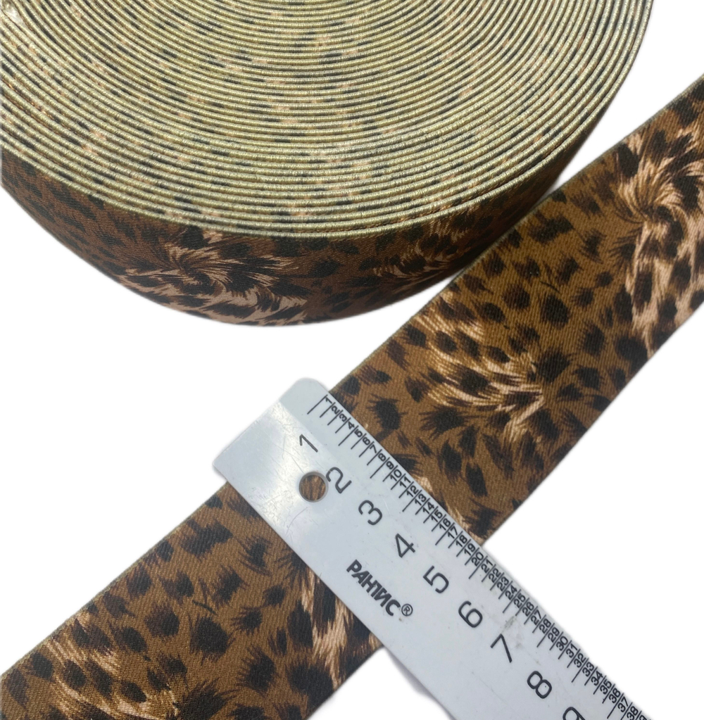 Резинка широкая 5 см цветная эластичная декоративная лента для поясов, одежды и рукоделия 1 м