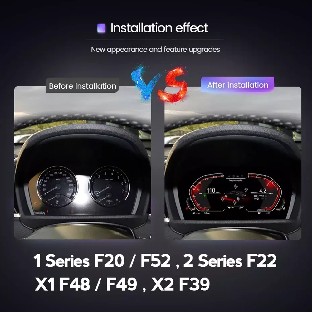 Электронная панель приборов  BMW X2 F39 2018-2022 - Radiola 1297 с LCD / ЖК 11" экраном QLED