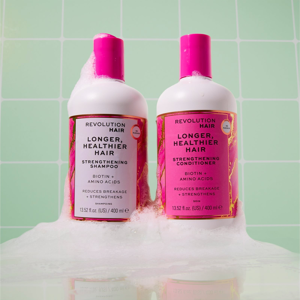 Revolution Haircare Longer, Healthier - укрепляющий и восстанавливающий шампунь для длинных волос /   400  ml  / GTIN 5057566609128