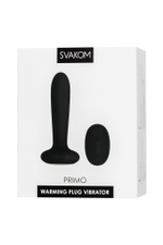 Анальная втулка Svakom Primo с подогревом черная 12 см