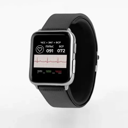 HEALTHBAND Pro №5M умные часы здоровья c тонометром и ЭКГ, серебристый