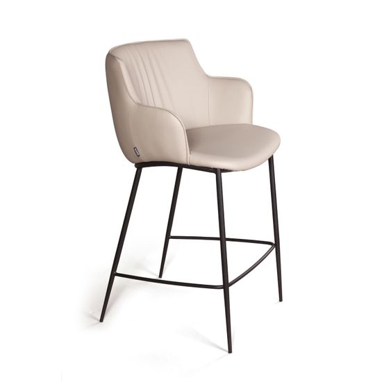 Стул полубарный Sofia, экокожа soft-touch, серый