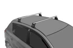 Багажник "LUX" с аэродинамическими дугами 1,2м в штатные места с адаптерами под авто.