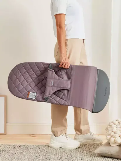 Кресло-шезлонг BabyBjorn Bliss Dark Purple, хлопок