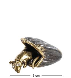 Народные промыслы AM- 624 Фигурка «Мышь в кошельке» (латунь)