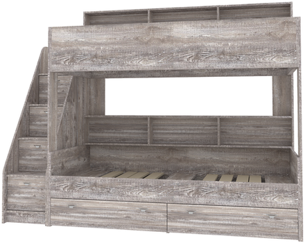 Двухъярусная кровать КарИВи Голден Кидс 10 Бетон Бетон