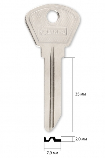 Заготовка английского ключа 10335 67 - XR48 UL1  Х16 т.2,0м | ULN1S | RUS-3R | XR-48/DE6R | ULK2L