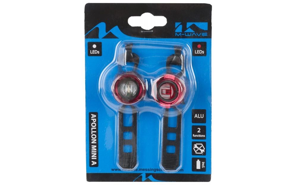 Фонарики-брелоки передний+задний APPOLON MINI A M-WAVE