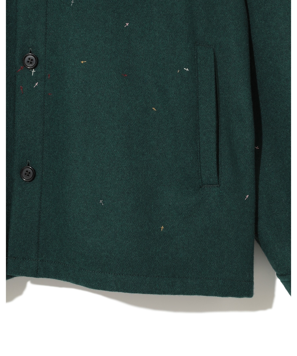 UNDERCOVER РУБАШКА ЗЕЛЕНАЯ С ВЫШИТЫМИ КРЕСТАМИ