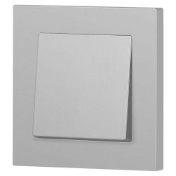 Выключатель Intro Accent 6-101-03 , 10А-250В, IP20, СУ, AL/CU, алюминий