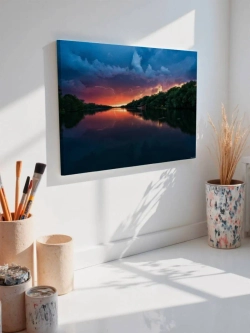 Картина на стену 40 X 50 Закат на реке