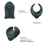 Серый сквозной мастурбатор с вибрацией Manwan Starter (Цвет: серый)