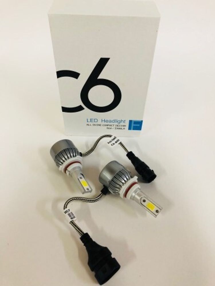 Лампа HB4 (9006) 12V LED 36W/3800LM 6000K 2 шт (со встр. вентилятором) (C6)