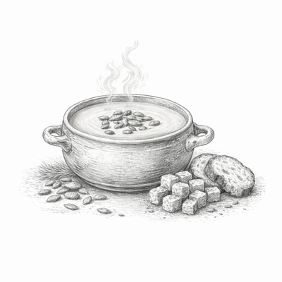 Крем-суп из тыквы, запеченной в печи