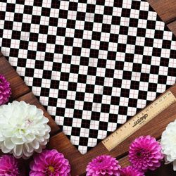 Ткань шифон шахматная доска