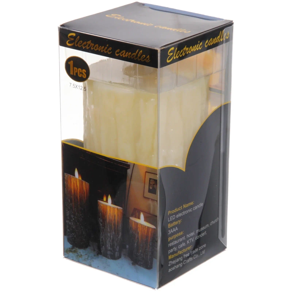 Сувенир с подсветкой «Свеча - Crystal» 7,5*12,5 см (работает от батареек 3 ААА)