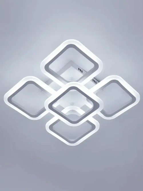 Люстра потолочная светодиодная с пультом ДУ Rivoli белая LED 80 Вт 3000 - 6000 К, светильник на кухню, в детскую, в спальню