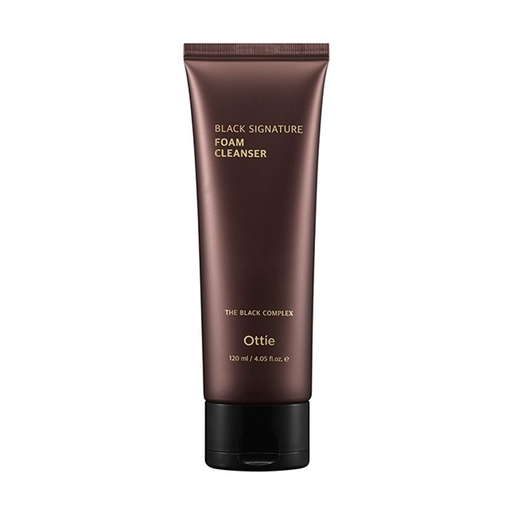 Ottie Black Signature Foam Cleanser очищающая пенка с муцином черной улитки и жемчугом
