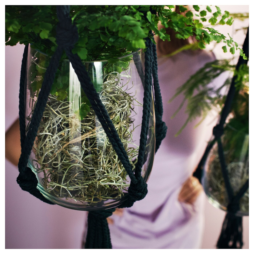 Подвес для кашпо IKEA MAVINN (МАВИНН), Черный, 80 см