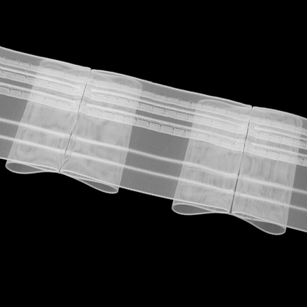 Шторная лента Oz-Is арт. 4421 МР, бантовые складки, коэф сборки 1:2,5, цвет прозрачный (ширина 80 mm)