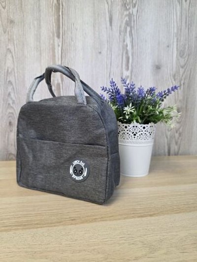 Термосумка для обеда, маленькая темно-серая 0331-2