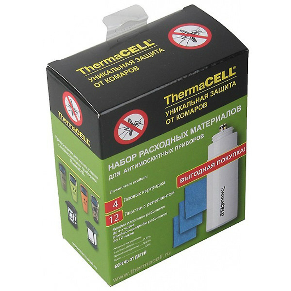 Набор запасной Thermacell (4 газовых картриджа + 12 пластин)