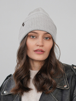 Шапка вязаная весенняя/осенняя МУЛА (Серебро)