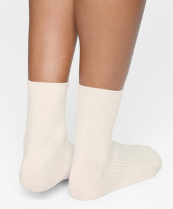 Oysho 5 пар носков из смесового хлопка, светлый экрю