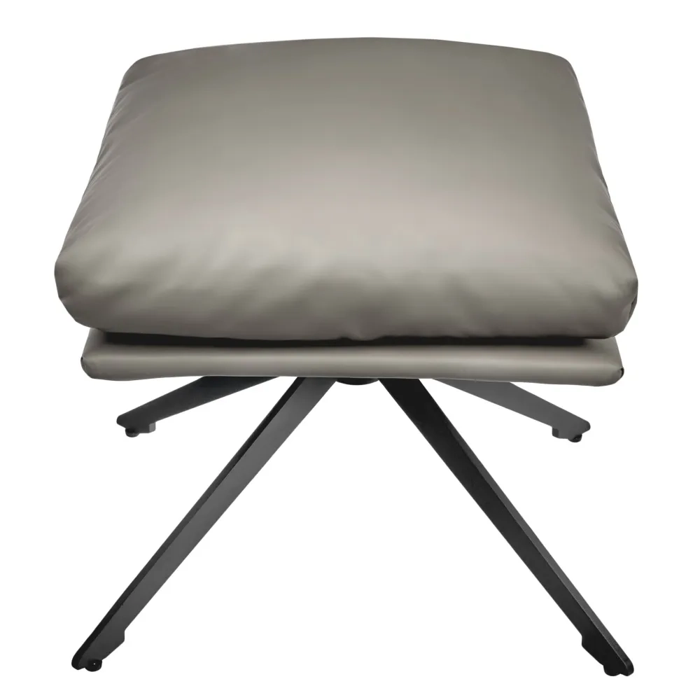 Оттоманка HUG светло-серый, экокожа