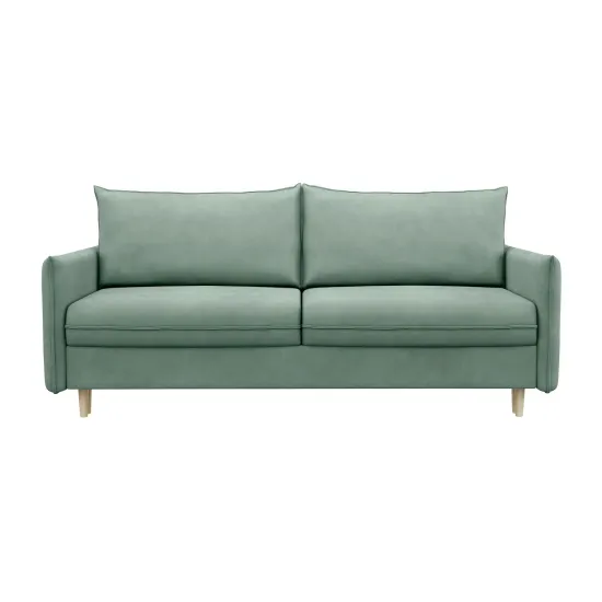 СКАНДИ Диван тканевый прямой мятный