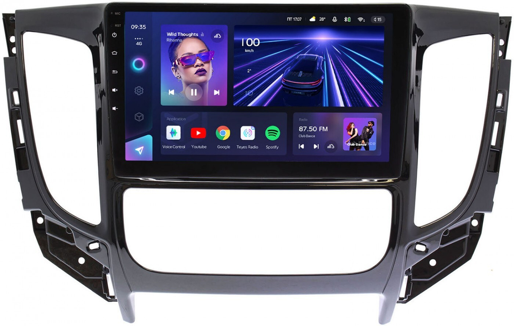 Магнитола для Mitsubishi L200 2015-2019 (климат), Pajero Sport 3 2016-2023 (МКПП), FIAT Fullback - Teyes CC3 Android 10, ТОП процессор, 4/32 Гб, CarPlay, SIM-слот