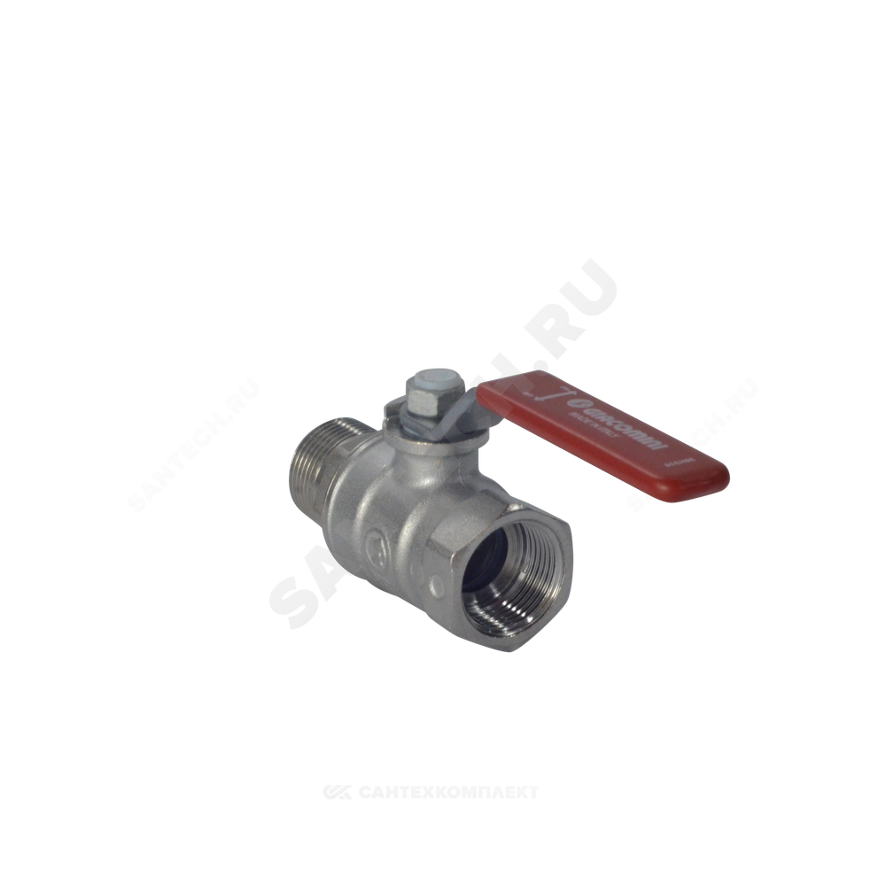 Кран шаровой латунь хром R254DL Ду 32 Ру35 ВР/НР рычаг Giacomini R254LX006