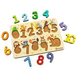 Пазл Цифры, развивающая игрушка для детей, обучающая игра из дерева