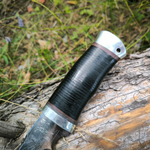 Нож кованый НС-05А алюминиевые вставки, гравировка (Златоуст)