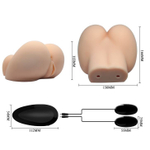 Вагина и анус с вибрацией Crazy Bull Busty Butt (Цвет: телесный)