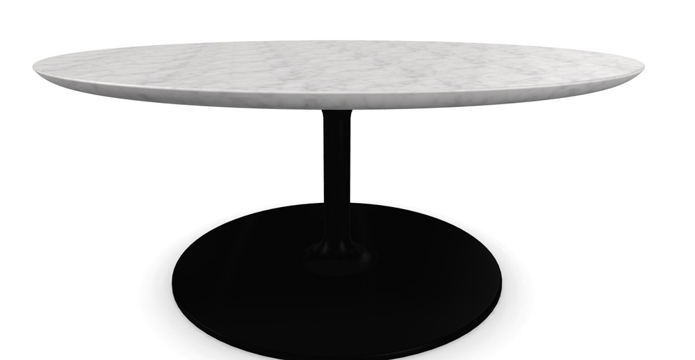 Столик Dizzie ARPER сталь/мрамор/black, white 540х470х500h