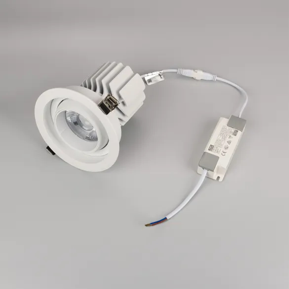 Светильник MS-VORTEX-BUILT-R135-30W Warm3000 (WH-WH, 30 deg, 230V) (Arlight, IP20 Металл, 5 лет) 056569