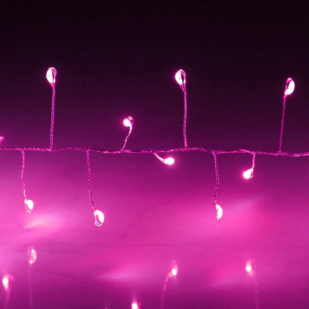 Гирлянда для дома 2,0 м 150 ламп LED «Мишура», IP-40, Розовый