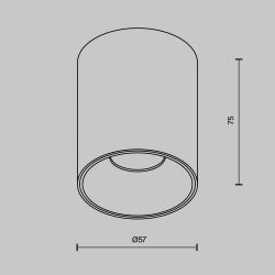 Светильник потолочный светодиодный Maytoni   C064CL-8W4K-RD-B