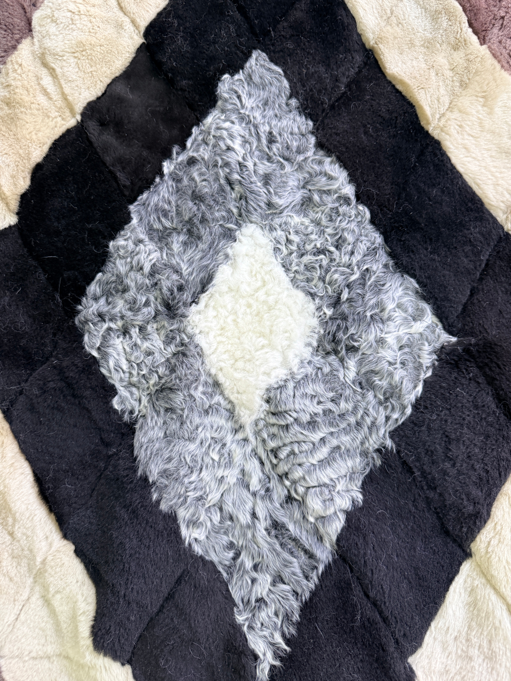 Покрывало меховое ковер из шкуры овчины