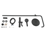 Душевая система термостат  G2490-6 GAPPO лейка "Тропический душ" D225 ЧЕРНЫЙ
